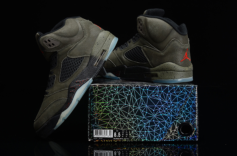 Air Jordan 5 Mens Shoes Aaa Gray Online